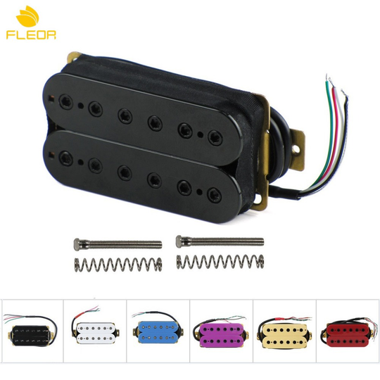 Fleor 1 Pcs Elektrische Gitaar Dubbele Coil Humbucker Pickup Bridge/Hals Passieve Pickup W/Hoogte Stelschroeven Multi kleuren