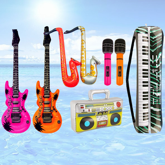 Besegad 8cps Kids Strand Zand Spel Speelgoed Inflatables Muziekinstrumenten Accessoires voor Zwembad Benodigdheden Outdoor Strand Speelgoed