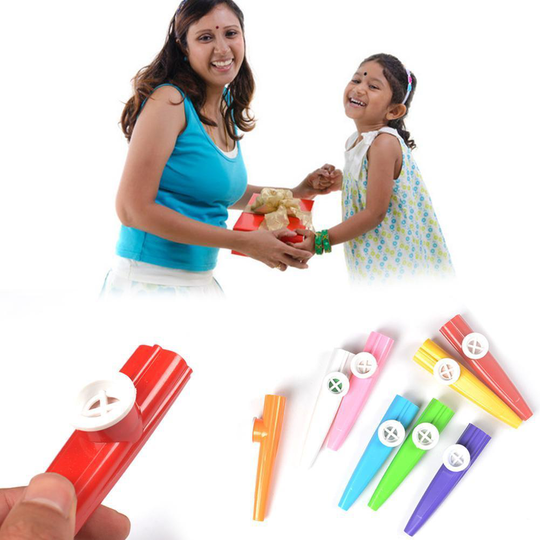 1Pcs Plastic Kazoo Harmonica Mond Fluit Kids Kinderen Kleur Instrument Kid Musical Willekeurige Party Speelgoed B6R6