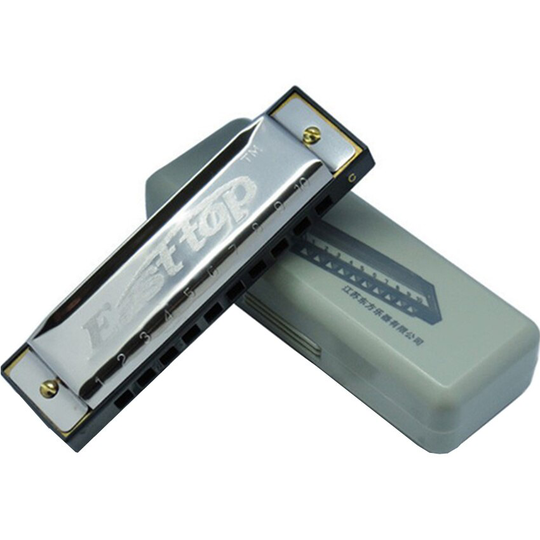 Easttop 10 Hole Blues Harmonica C Sleutel houtblazers muziekinstrument Diatonische Harp gaita Metalen Cover ABS Kam Melodica Mondharmonica