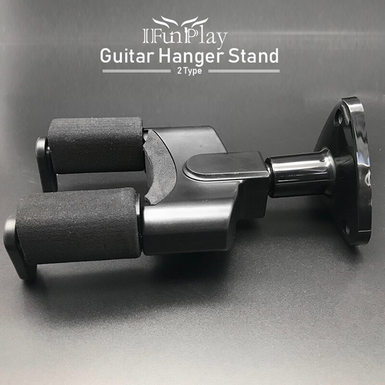 Gitaar Hanger Beugel Accessoires Auto Lock Bas Ukelele Eenvoudige Installatie Universele Muur Stand Gitaar Wall Mount Houder Zwart