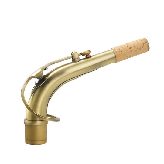 B65 Professionalsax Bocht Hals Voor Altsaxofoon Antiek Messing Vervaardigd Warmte-Isolerende Materiaal 24.5Mm Nozzle Met Lederen Pad