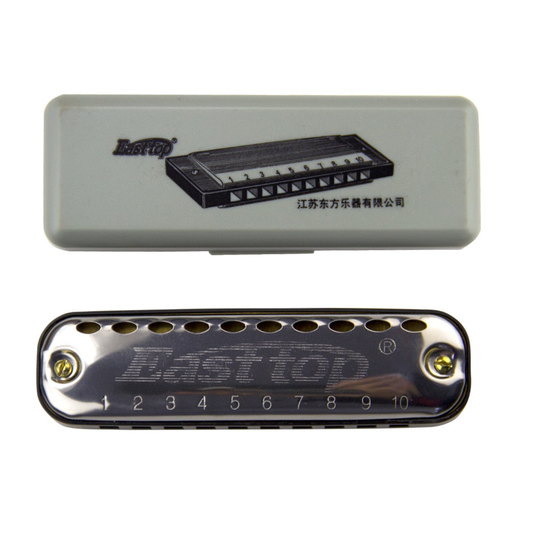 Easttop 10 Gaten Ronde Harmonica Koper Roestvrij Ijzer Abs 100*24*15 Mm