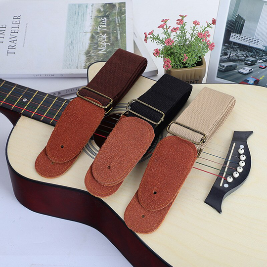 Vintage Zachte Pure Katoen Gitaarband Verstelbare Schouder Riem Voor Akoestische Elektrische Folk Gitaar Bas Ukulele Onderdelen