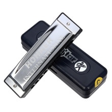 Profressional 10 Gaten C Key Tone Harmonica Zilveren Ster HOHNER Blues Harmonica Mondharmonica Musical Harp Muziek Instrumenten