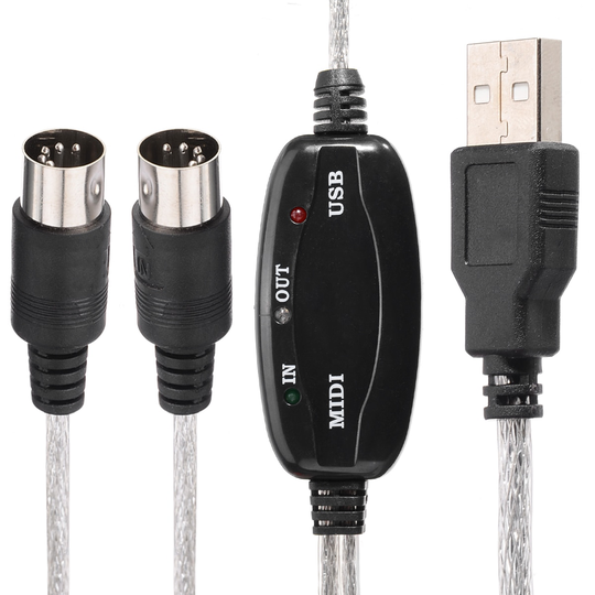 1.8M MIDI Interface naar USB Kabel Converter Connector PC naar Synthesizer Keyboard Kabel Adapter Voor Thuis Muziek Studio