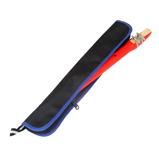 Zwarte Verticale Fluit Opbergtas Met Blauwe Grens Draagbare Universele Fluit Case Mini Saxofoon Zak Oxford Stof Waterdichte Zakken