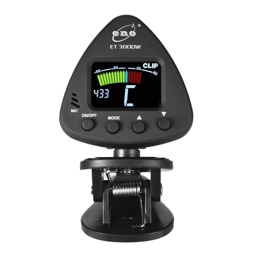 eno ET 3000W Blasinstrumente Stimmgerät unterstützt Mic & Clip-on-Tuning-Modi für Saxophon Klarinette Trompete Flöte