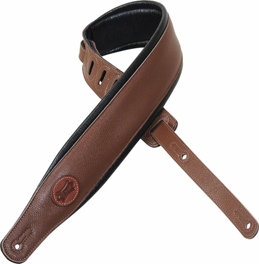 Levys MSS2 Ledergurte für Gitarren Brown