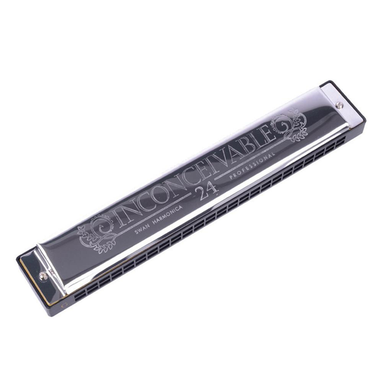 ZWAAN SW24-4 Tremolo Harmonica 24 Gaten 48 Tones C Key Harmonica voor Beginner Praktijk Traniner Oefening Instrument met Doos