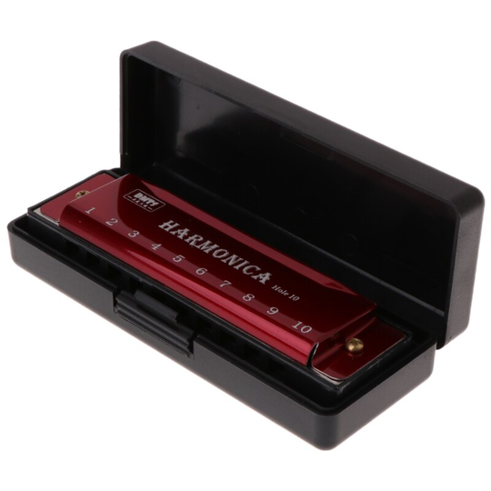 10 Gaten Sleutel Van C Blues Harmonica Muziekinstrument Educatief Speelgoed Met Case 03KA