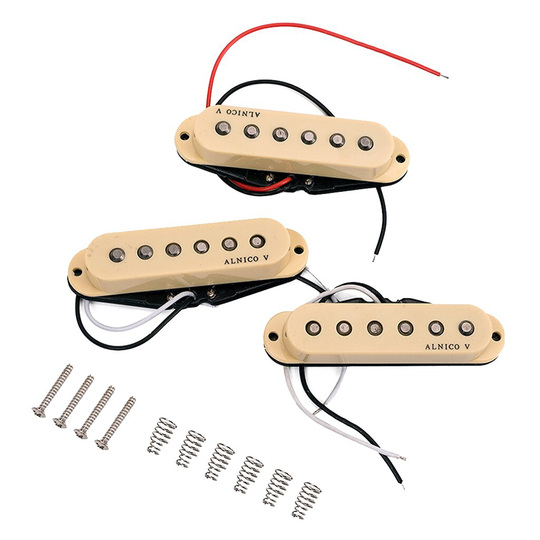 Alnico V Gitaar Pickup Single Coil Humbucker Pickups Neck Midden Brug Set Elektrische Gitaar Onderdelen Accessoires Voor St Beige
