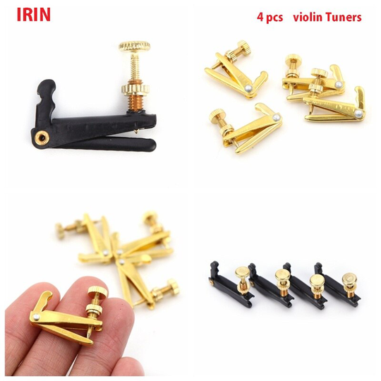 4Pcs Plated Ijzer Viool Fijnstemmer Richter Koper Plating Schroeven Professionele Viool Muziekinstrument Accessoires