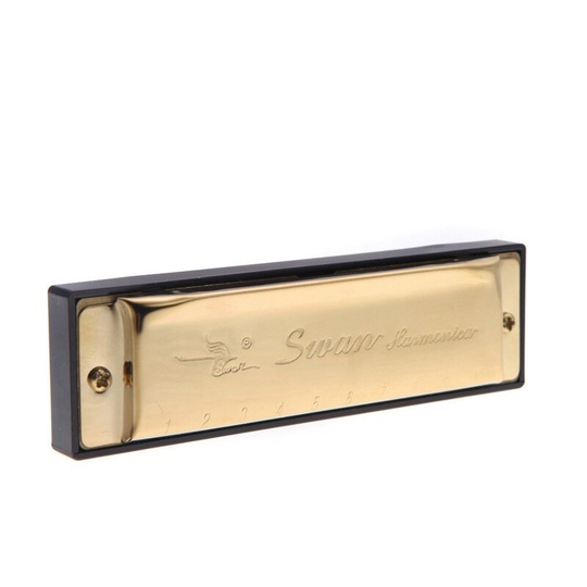 Swan 10 Holes Diatonische Harmonica Sleutel Van C Reed Blues Harp Rvs Armonica Mundharmonika Muziekinstrument Met Case