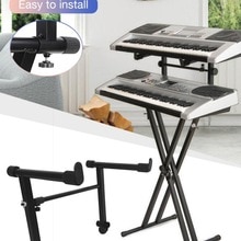 XR-34 Verstelbare Elektronische Piano Keyboard Stand Piano Verhoogde Ondersteuning Muziek Houder Instrument Zwarte Houder Accessoires