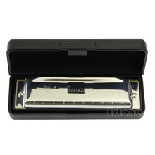 1pc Silver Swan Harmonica 10 Gat van C voor Blues Rock Jazz Folk Harmonica