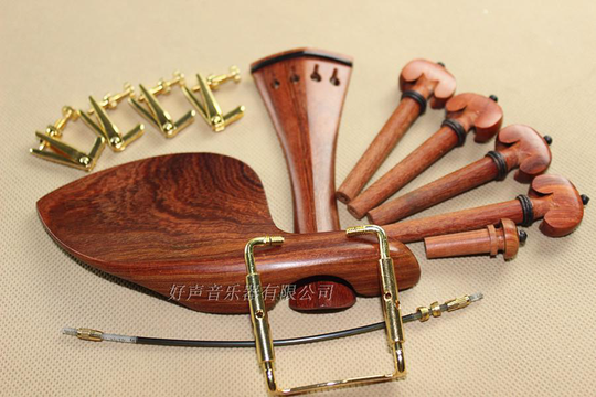1 set 4/4 viool onderdelen, rose hout viool accessoires