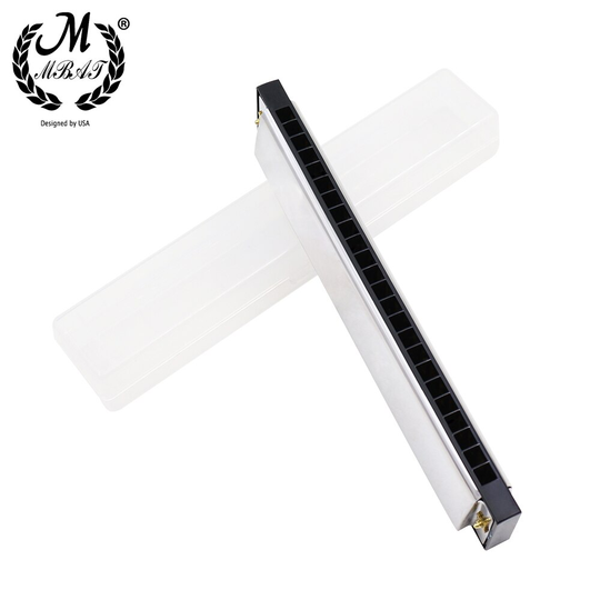 M Mbat 24 Gaten Harmonica Tremolo Sleutel C Zilver Blues Jazz Rock Muziekinstrument Diatonische Harp Beginner Muziekinstrument