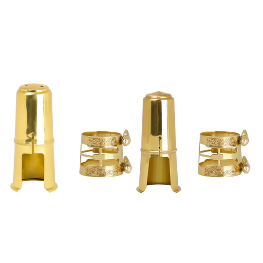 Tenor Sopraan Altsaxofoon Metalen Mondstuk Gold Lak Mondstuk Sax Mond Stukken