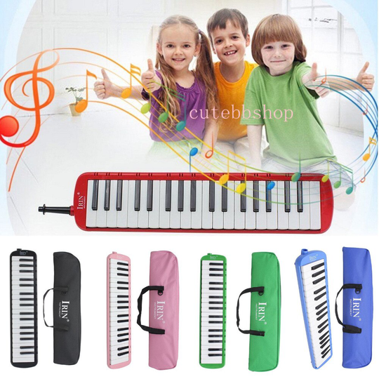 ! Irin Zwart/Rood 32/37 Sleutel Melodica Piano Stijl Harmonica Student Instructeur Woodnote & Deluxe Draagtas