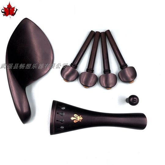 Sterke 1Sets Indonesische Grade Een Ebony Altviool Accessoires Onderdelen Fittings, staartstuk + Stemsleutels + Eindpennen + Chin Rest/Chin Houder
