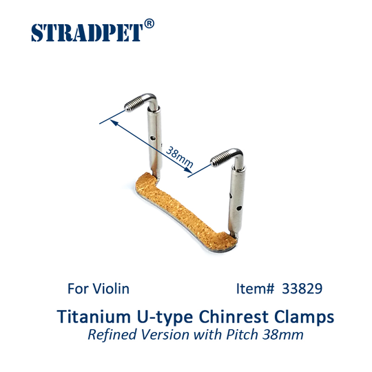 Stradpet Titanium U-Type Chinrest Klemmen In Breedte 38Mm Of 42Mm, Verfijnen Versie, Viool Accessoires