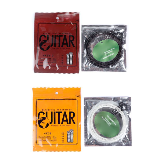 6 Stks/set Nylon + 3% Polyester Klassieke Gitaar Snaren 028-045 Kleur Plated Draad