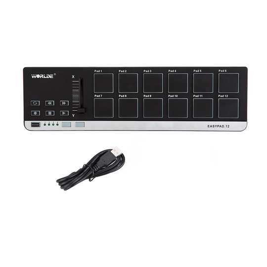Wereldje EasyPad.12 Draagbare Mini Usb 12 Drum Pad Midi Controller 4 Banken Voor Verschillende Instellingen