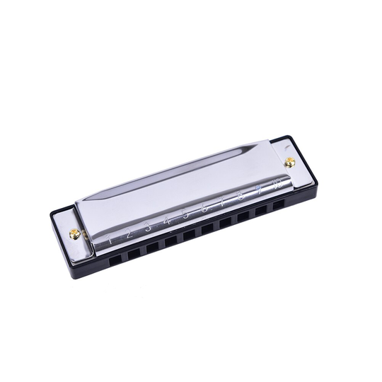 1Pcs 10 Holes Toonsoort C Zilver Kleur Blues Jazz Rock Folk Muziek Muziekinstrument Diatonische Harmonica