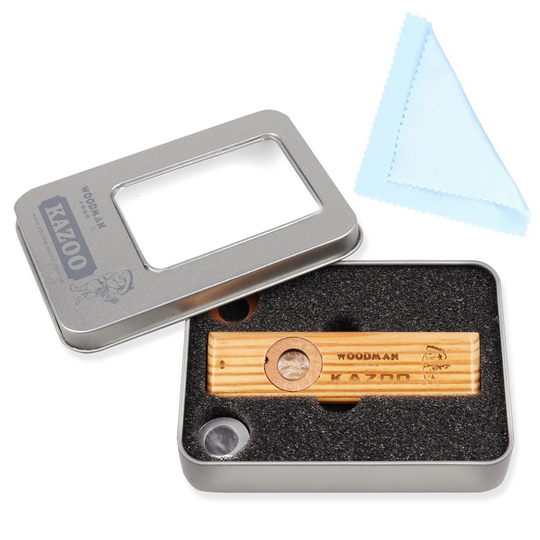 Houten Kazoo Met Metalen Doos Mini Draagbare Houten Fluit Harmonica Orff-instrumenten Ukulele Gitaar Partner Voor Volwassen Kids