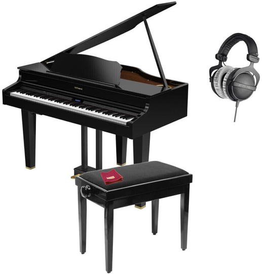 Roland GP607 Gloss Black SET Gloss Black Digital Piano