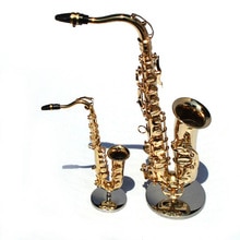 MoonEmbassy Tenor SaxophoneModel Miniatuur Display Sax Model Realistische Muziek Lover Muziekinstrument