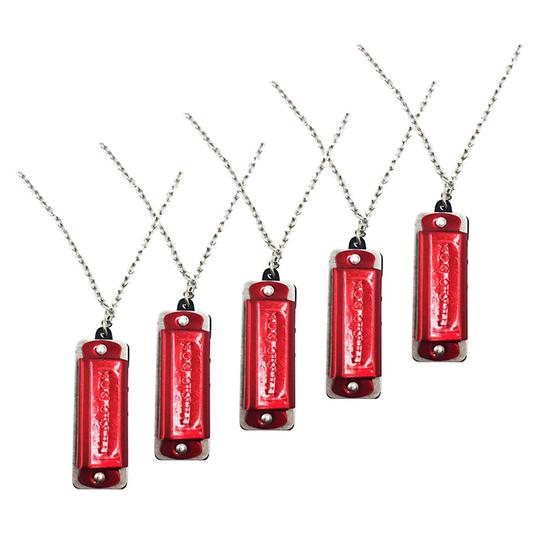 5 Pcs Musical Hanger Ketting Kids 4 Gaten Harmonica Mondharmonica Kinderen Speelgoed