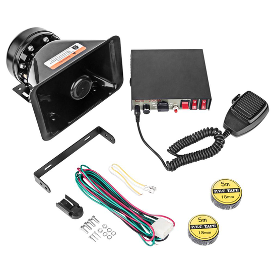 Yhaavale Auto Hoorn Luidspreker 12V Politie Sirene 200W 9 Tones Pa Waarschuwing Systeem Met Handheld Microfoon & Luid speaker CJB100P