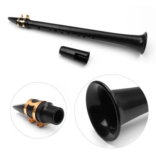 Black Pocket Sax Portable Mini Saxophon Schlüssel von C Kleines Plastiksaxophon