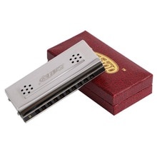 Easttop Harmonica 10 Gaten Blues Harp Beide Zijden Sleutel Van C & G Koperen Riet Roestvrij Stalen Afdekplaat Mond orgel Instrumenten