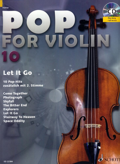 Noten Pop for violin 10 Violine Pop Hits für 2 Streicher Schott ED 22384