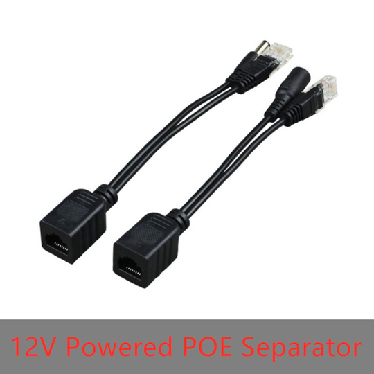 2Pcs Poe Adapter Kabel RJ45 Injector Splitter Kit Tape Gescreend Passieve Power Over Ethernet12-48v Synthesizer Separator Combiner