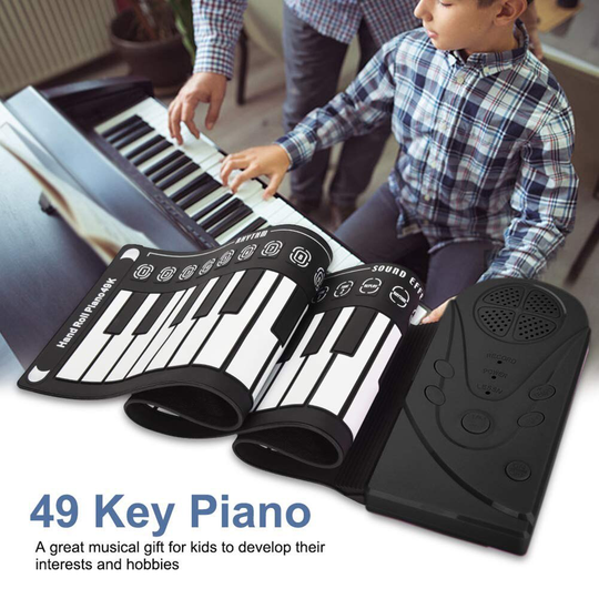 Elektronische Hand Roll Keyboard Piano 49 Key Kinderen Onderwijs Tool Voor Beginners ASD88