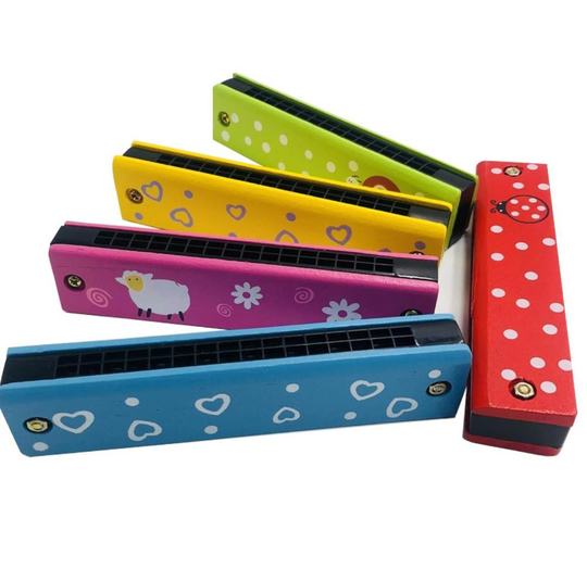 Professionele 24 Hole Harmonica Houten Orgel Voor Beginners Voor Kid (Willekeurige Kleur)