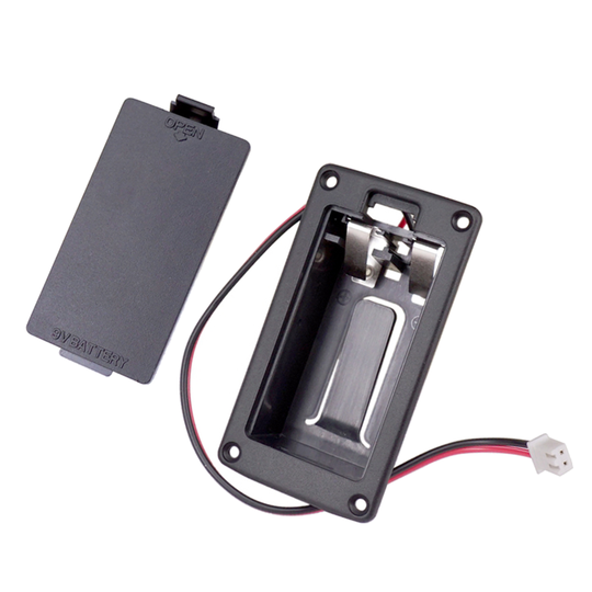 Platte Mount 9V Batterij Case Box Houder Zwart Voor Elektrische Gitaar Bas Opslag Cover Batterij Batterij Houder Case batterij