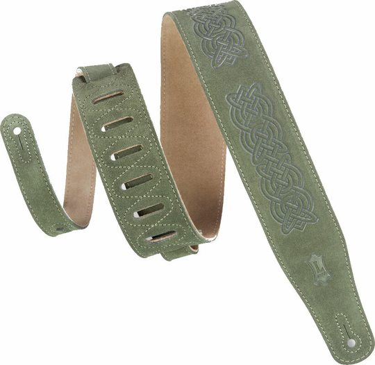 Levys MS26CK Ledergurte für Gitarren Green