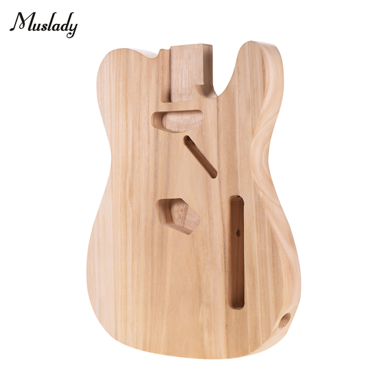 Muslady TL-T02 Unfinished Elektrische Gitaar Lichaam Diy Gitaar Sycamore Hout Blank Gitaar Vat Voor Tele Stijl Elektrische Gitaar Onderdelen