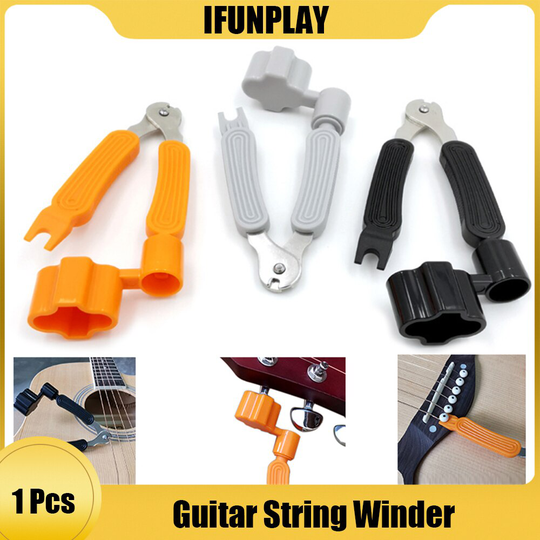 3 In 1 Multifunctionele Gitaar Snaarwinder Snaar Pentrekker String Cutter Gitaar Tool Gitaar Accessoires
