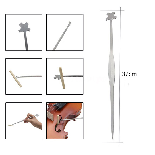 Cello Stapelzetter Dubbele B Stapelzetter Rechtop Roestvrij Stalen Kolom Haak Tool Cello Accessoires