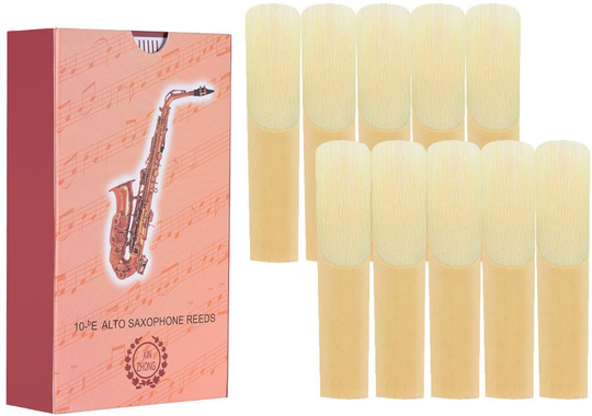 10 Stks/doos Eb Tenor Sopraan Saxofoonrieten Sax Rieten Sterkte 2.5 Houtblazers Instrument Onderdelen & Accessoires