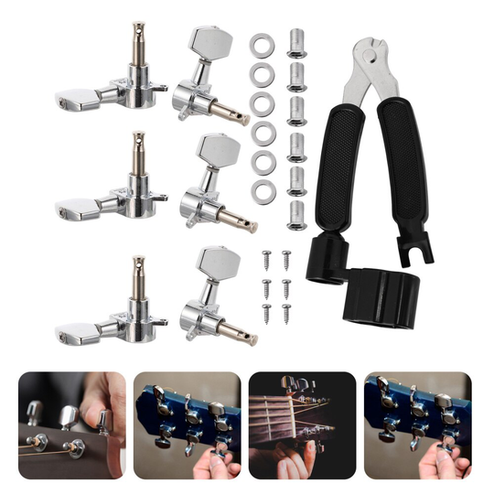 1 Set Akoestische Gitaar String Tuning Peg Met Gitaar String Winder Cutter