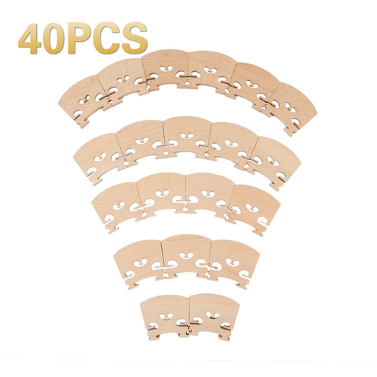 40Pcs Viool 1/8 Bridge Maple Hout Vervanging Viool Accessoires & Deel Set