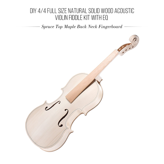 Diy 4/4 Full Size Viool Kit Natuurlijke Massief Houten Akoestische Fiddle Met Eq Spruce Top Maple Hals Toets Staartstuk
