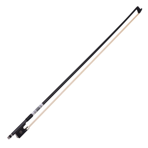 Andoer® Kohlenstoff Faser 4/4 Volle Größe Geige Violin Kreis Art Bogen Ebenholzfrosch